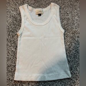 White Ribbed Tank Top